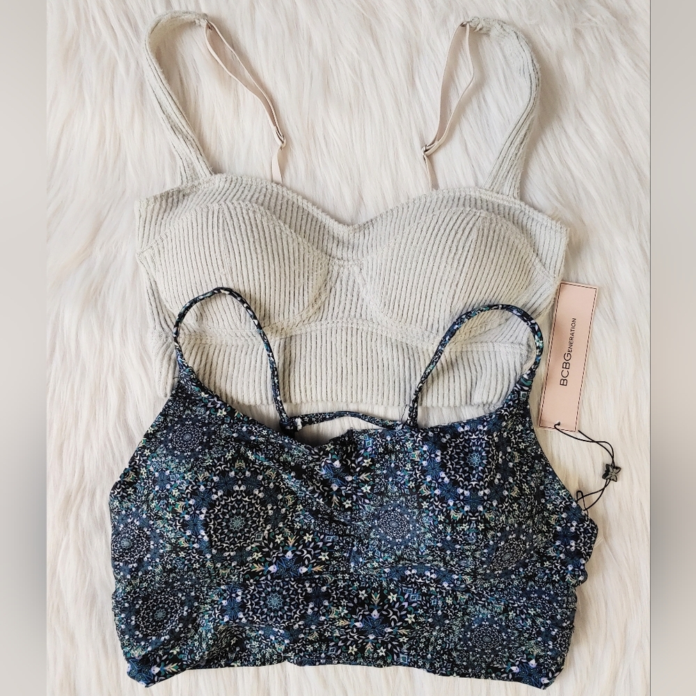 Gilly Hicks & BCBGeneration Longline Bra (Crop) Tops, S & M  (BCBG)